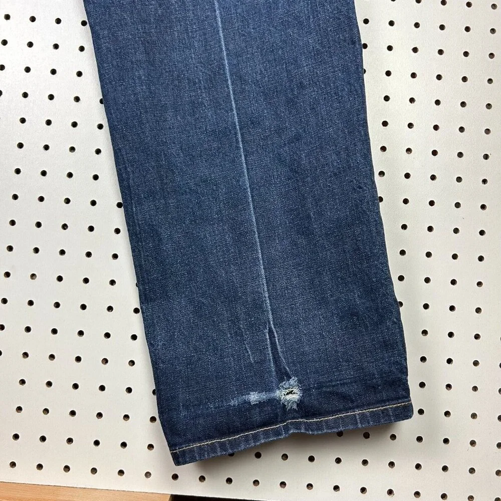 Rocawear Y2K Jeans 34x33 Streetwear Skate Baggy Distressed Blue‎ 90s Hip Hop